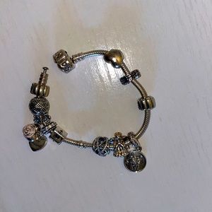 Fully charmed Pandora bracelet for small wrist size